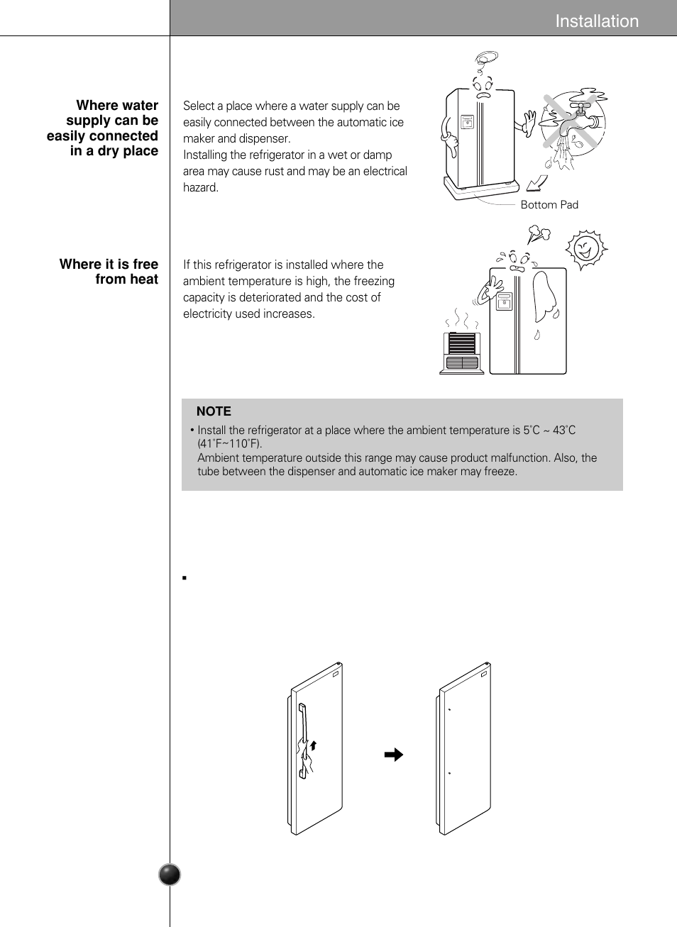 Installation | LG LSC26905SB User Manual | Page 7 / 29