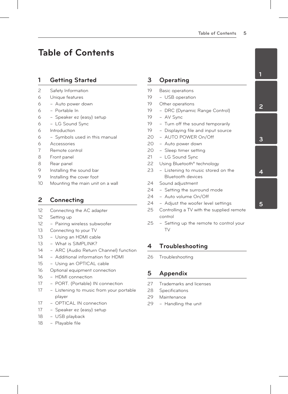 LG NB4530B User Manual | Page 5 / 30