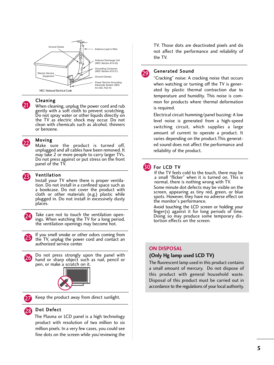 LG 32LD350C User Manual | Page 5 / 126