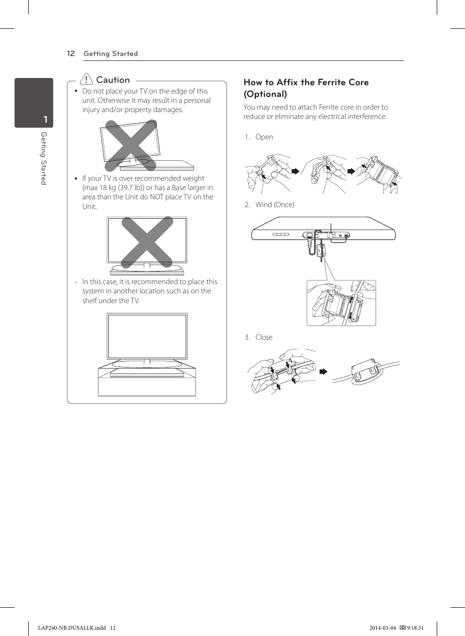 LG LAP240 User Manual | Page 12 / 24