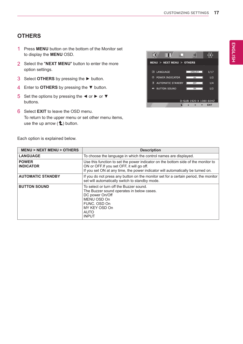 Others | LG IPS237L-BN User Manual | Page 17 / 28
