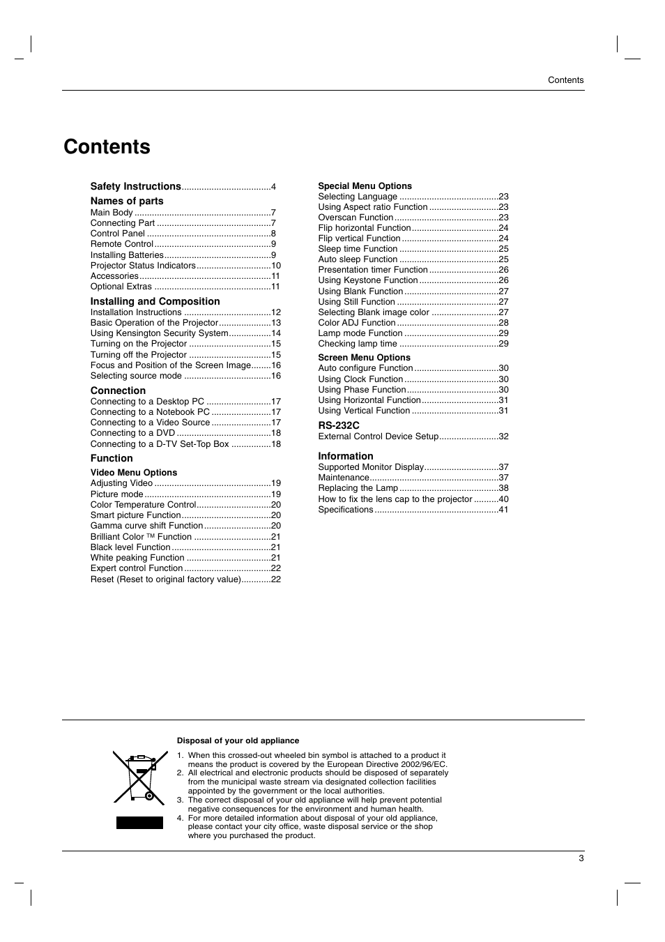 LG DX630-JD User Manual | Page 3 / 42
