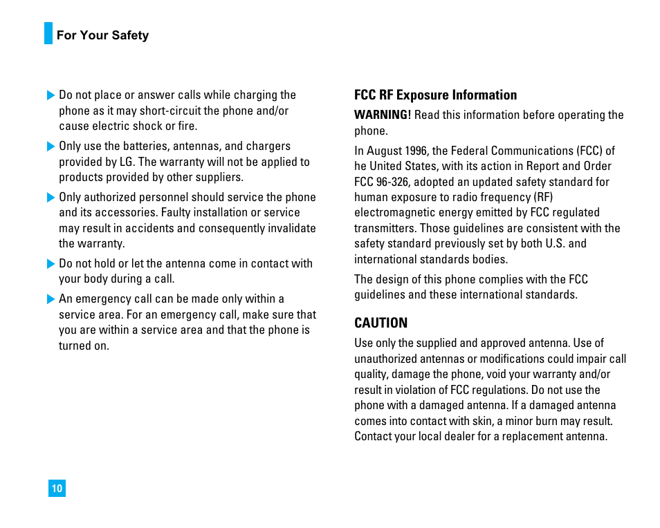 LG LG225 User Manual | Page 14 / 182