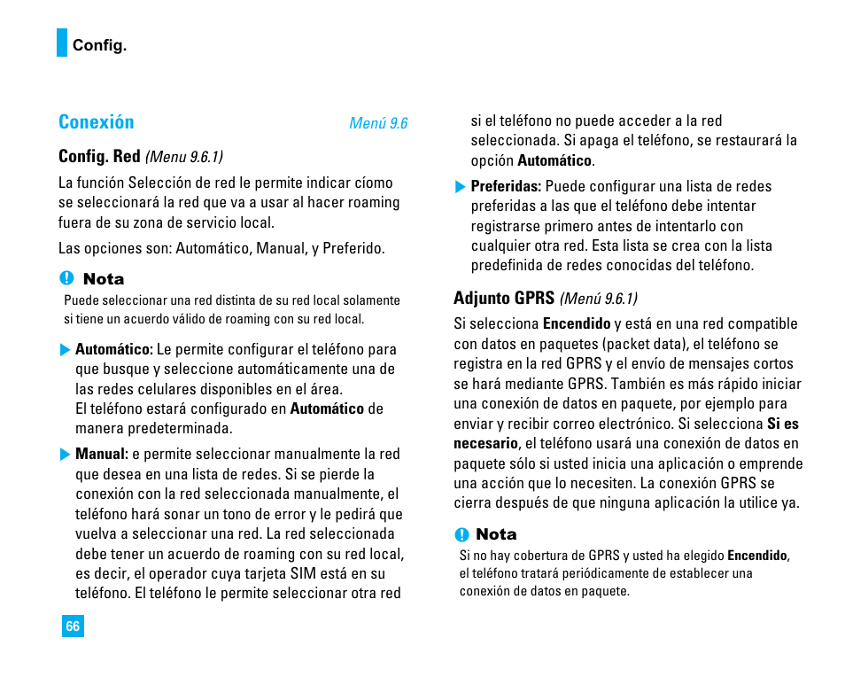 Conexión | LG LG225 User Manual | Page 156 / 182