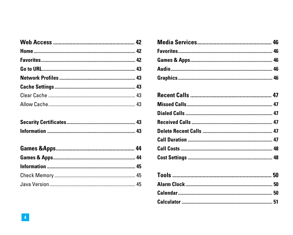 LG LG225 User Manual | Page 8 / 182