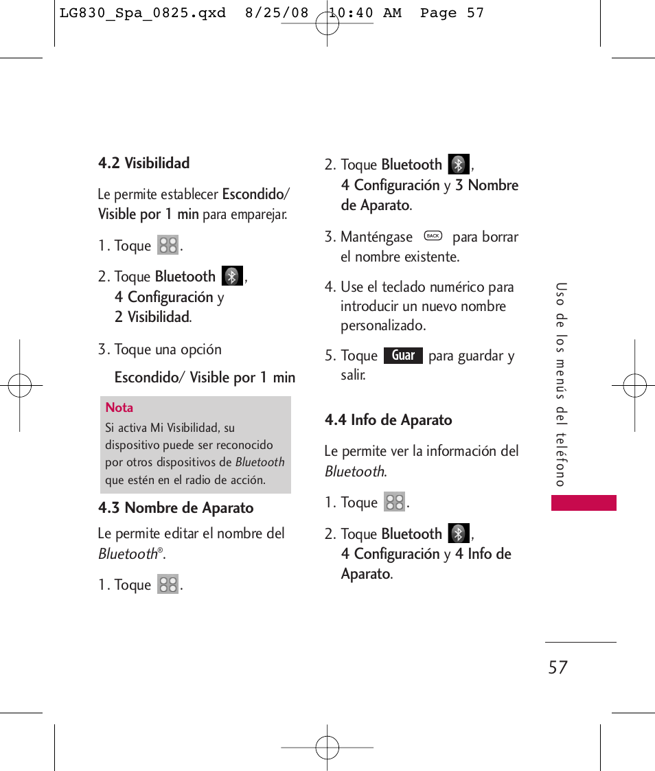 LG LG830 User Manual | Page 184 / 255