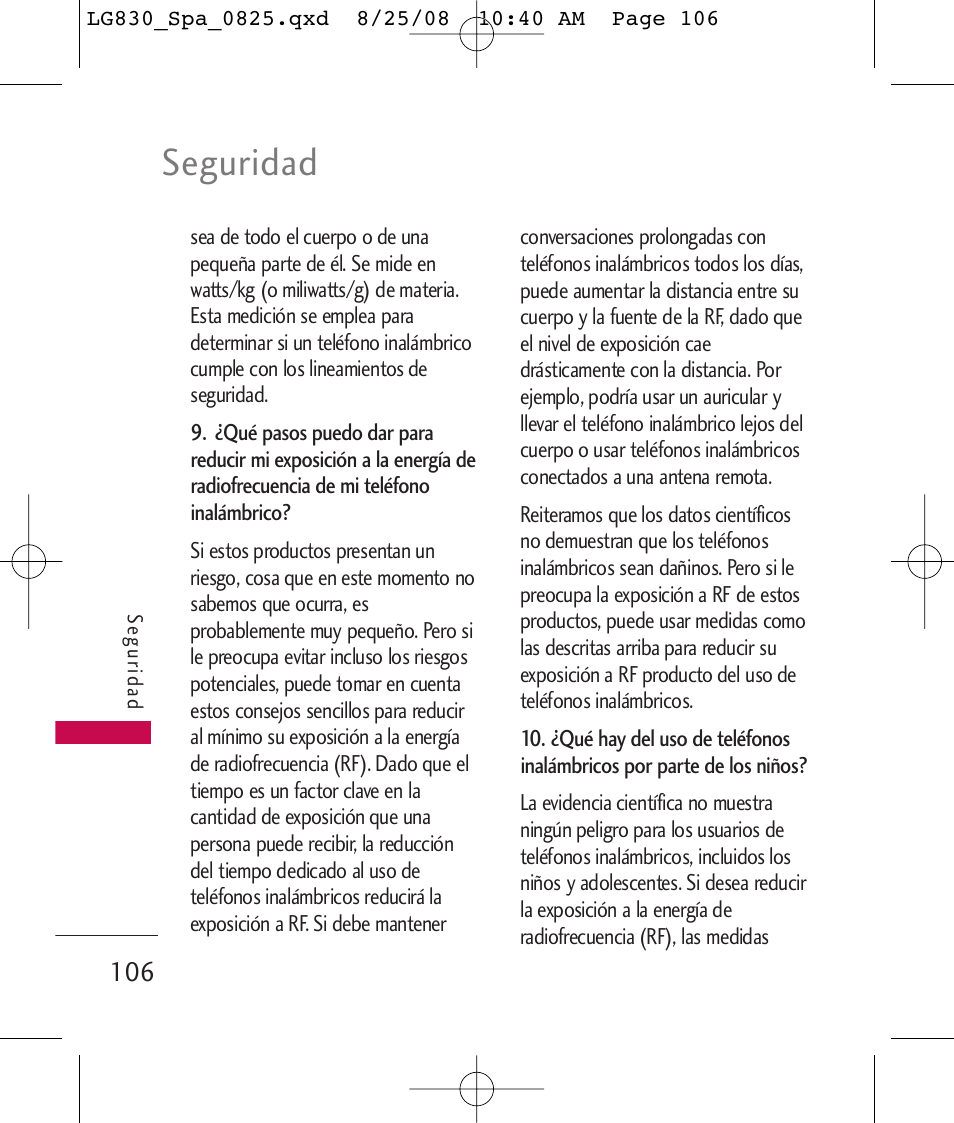 Seguridad | LG LG830 User Manual | Page 233 / 255