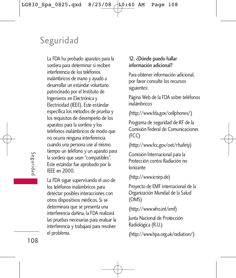 Seguridad | LG LG830 User Manual | Page 235 / 255