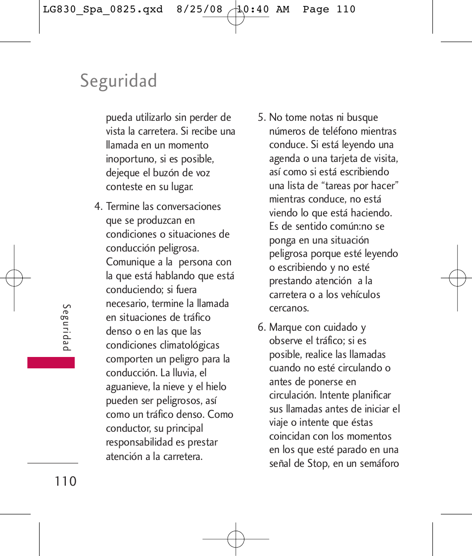 Seguridad | LG LG830 User Manual | Page 237 / 255