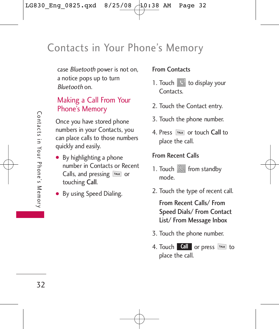 LG LG830 User Manual | Page 34 / 255