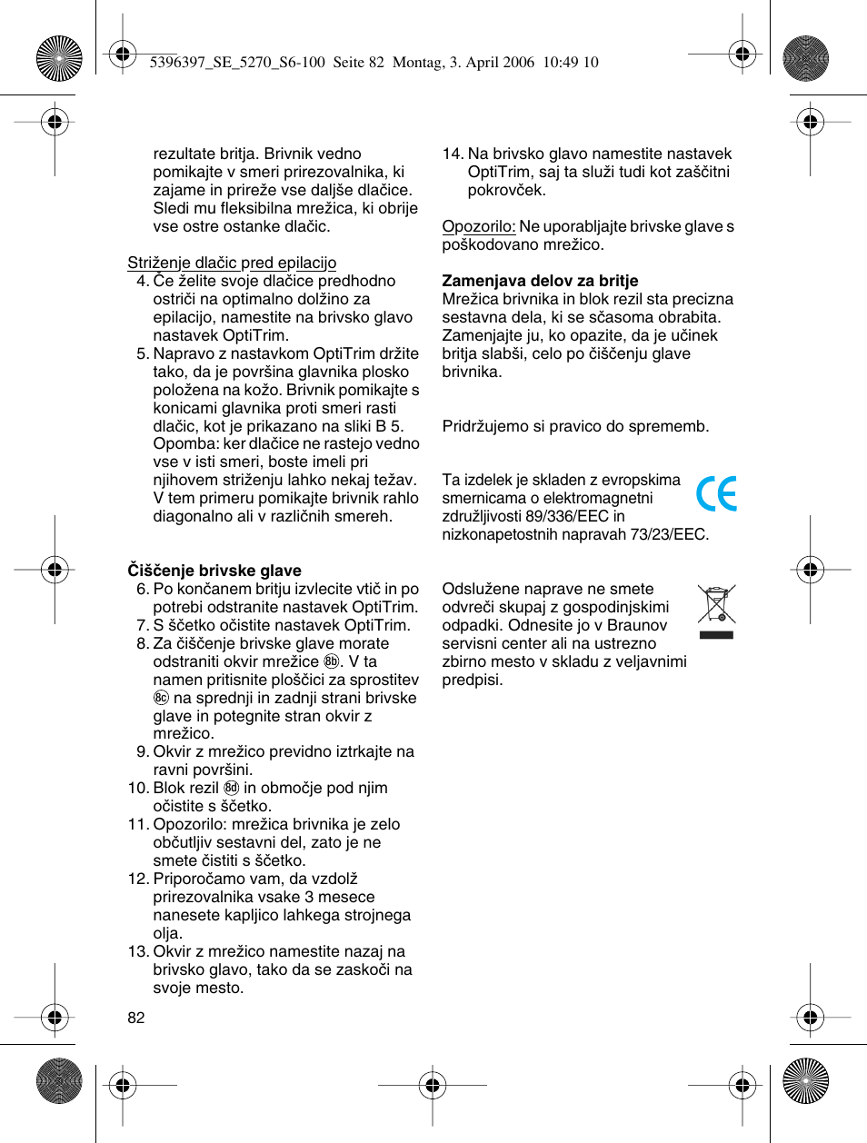 Braun 5270-5396 Silk-épil Xelle User Manual | Page 82 / 95