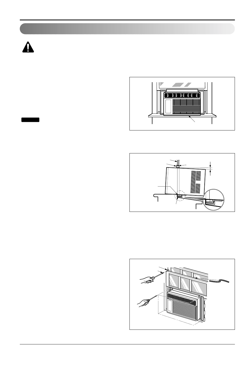 Unit installation | LG ZW6500R User Manual | Page 14 / 47