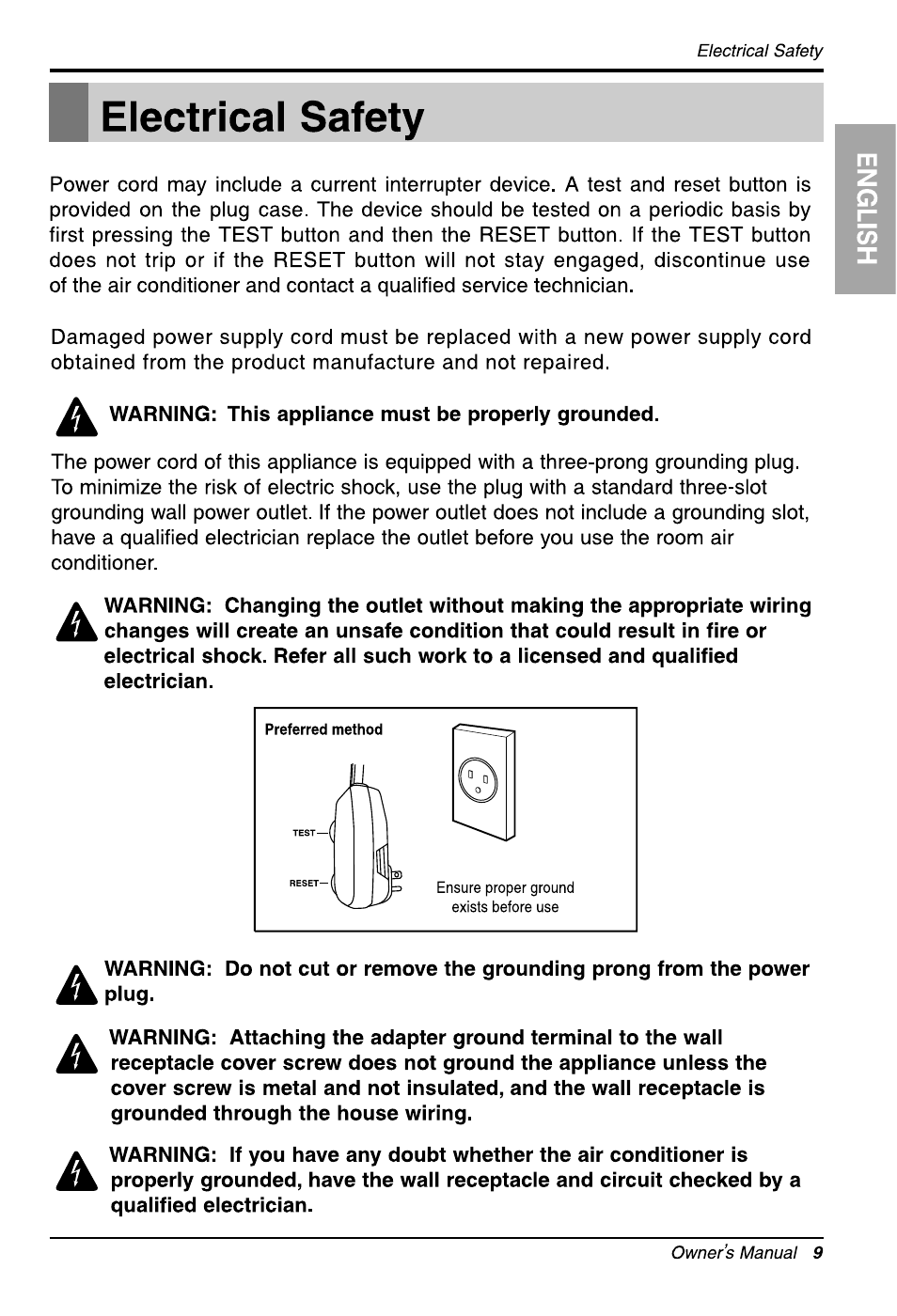 LG ZW6500R User Manual | Page 9 / 47