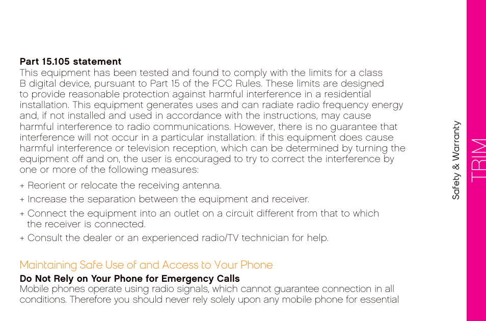 Trim | LG LG272 User Manual | Page 57 / 88