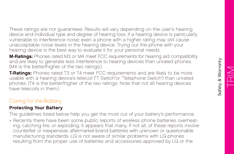 Trim | LG LG272 User Manual | Page 61 / 88