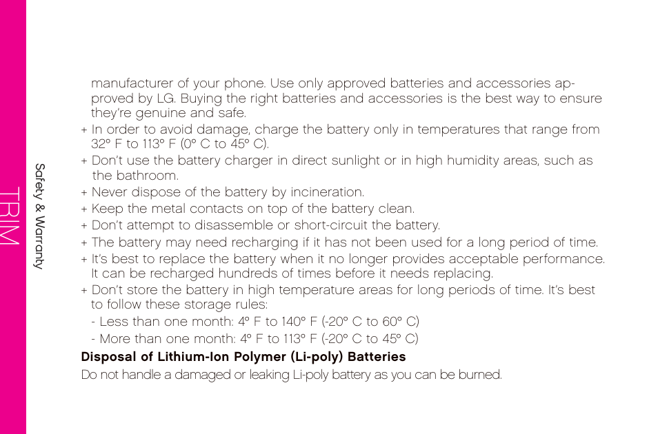 Trim | LG LG272 User Manual | Page 62 / 88