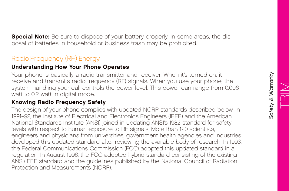 Trim | LG LG272 User Manual | Page 63 / 88