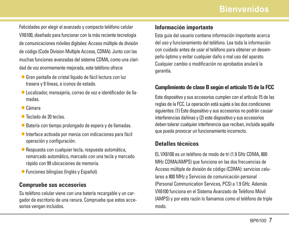 Bienvenidos | LG LGBP6100 User Manual | Page 106 / 199