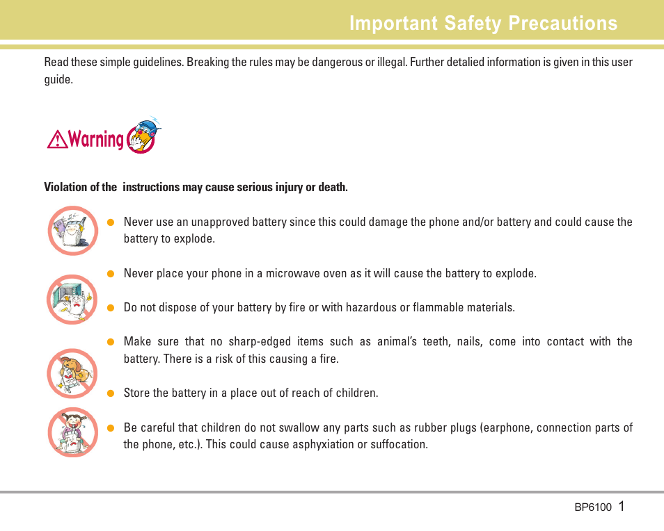 Warning, Important safety precautions | LG LGBP6100 User Manual | Page 2 / 199