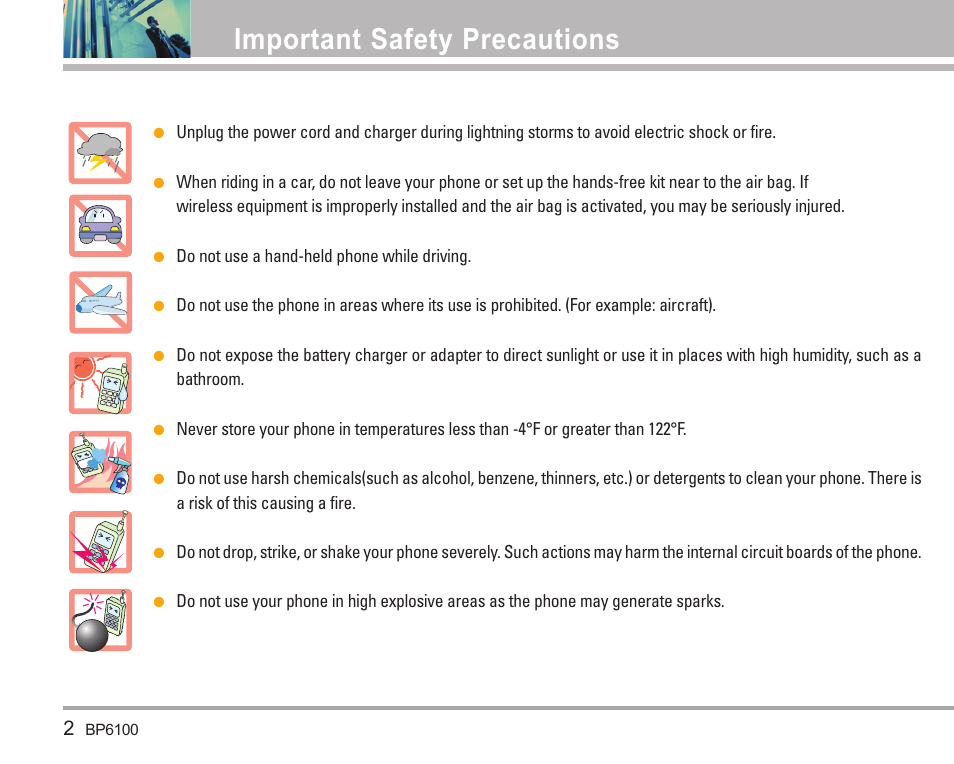 Important safety precautions | LG LGBP6100 User Manual | Page 3 / 199