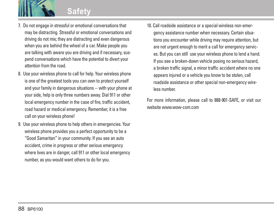 Safety | LG LGBP6100 User Manual | Page 89 / 199