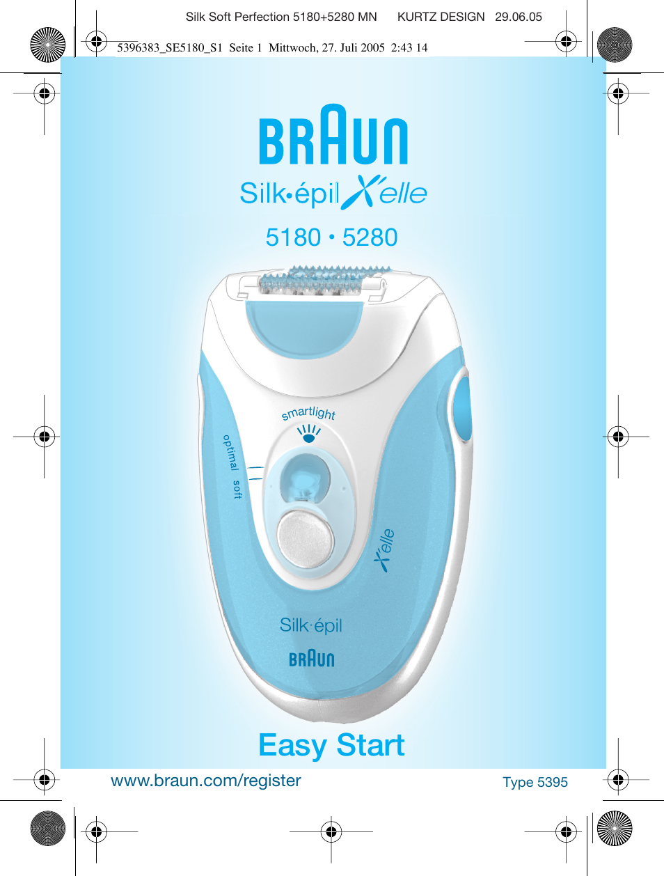 Braun 5280-5396 Silk-épil X'elle EasyStart User Manual | 62 pages