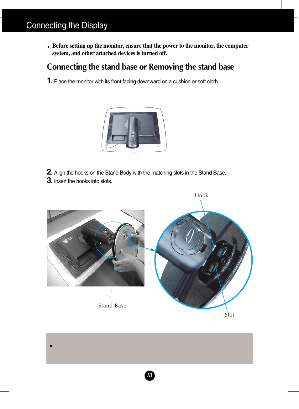 Connecting the display | LG L246WH-BN User Manual | Page 4 / 31