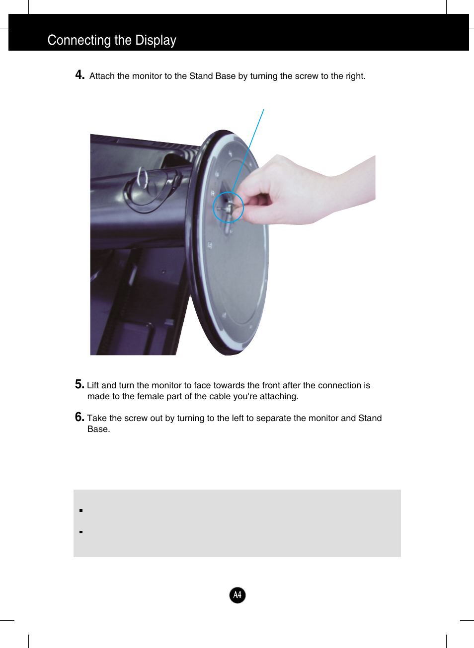 Connecting the display | LG L246WH-BN User Manual | Page 5 / 31