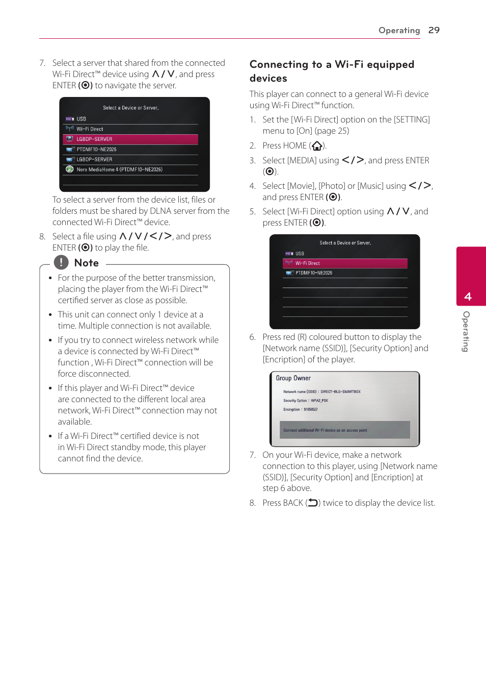 LG SP520 User Manual | Page 29 / 43