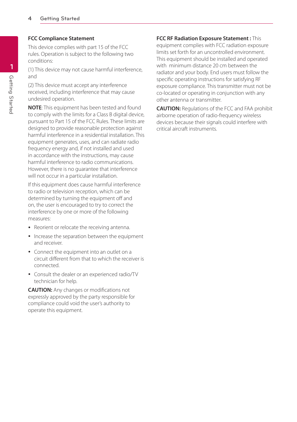LG SP520 User Manual | Page 4 / 43