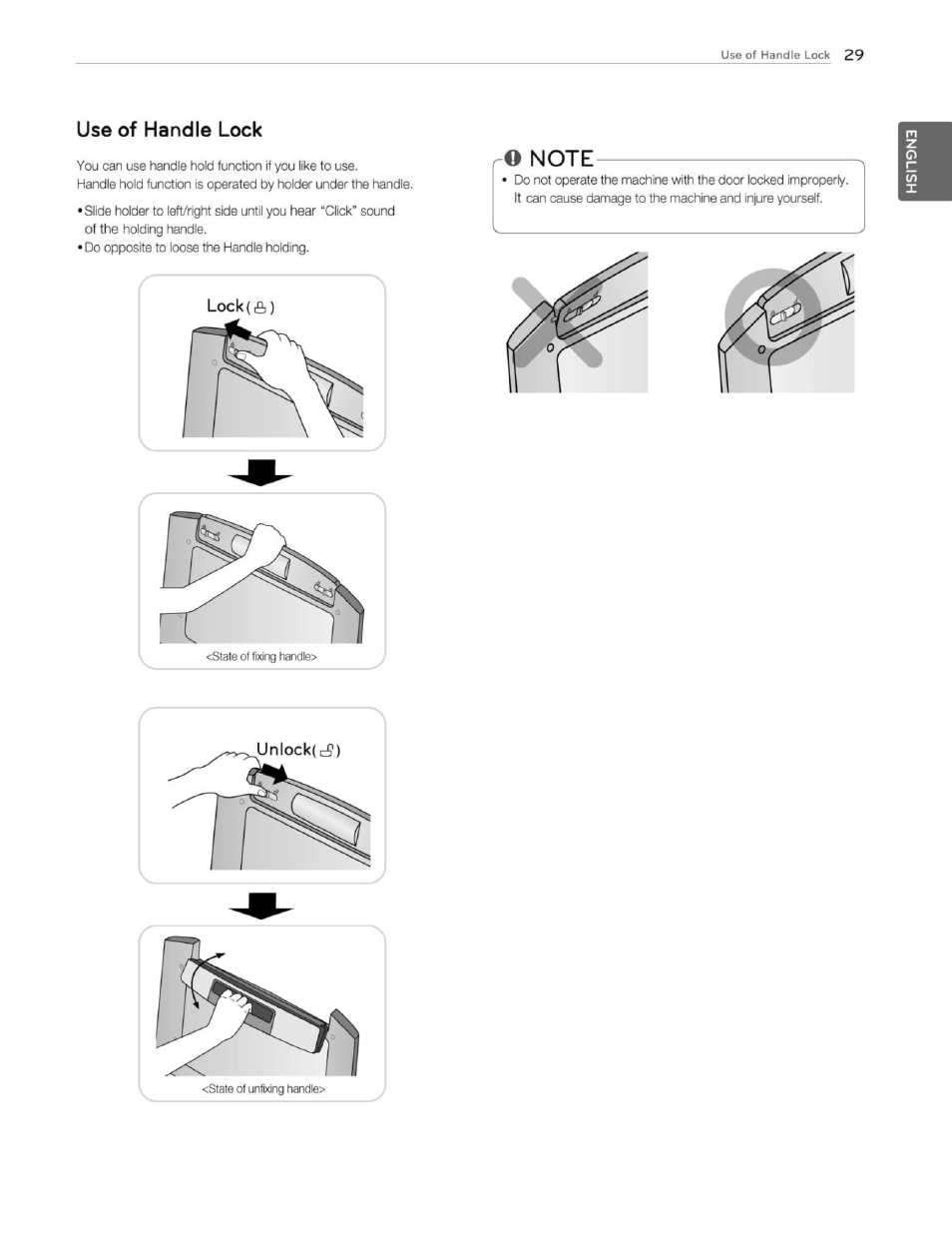 Use of handle lock | LG WT1201CW User Manual | Page 29 / 84