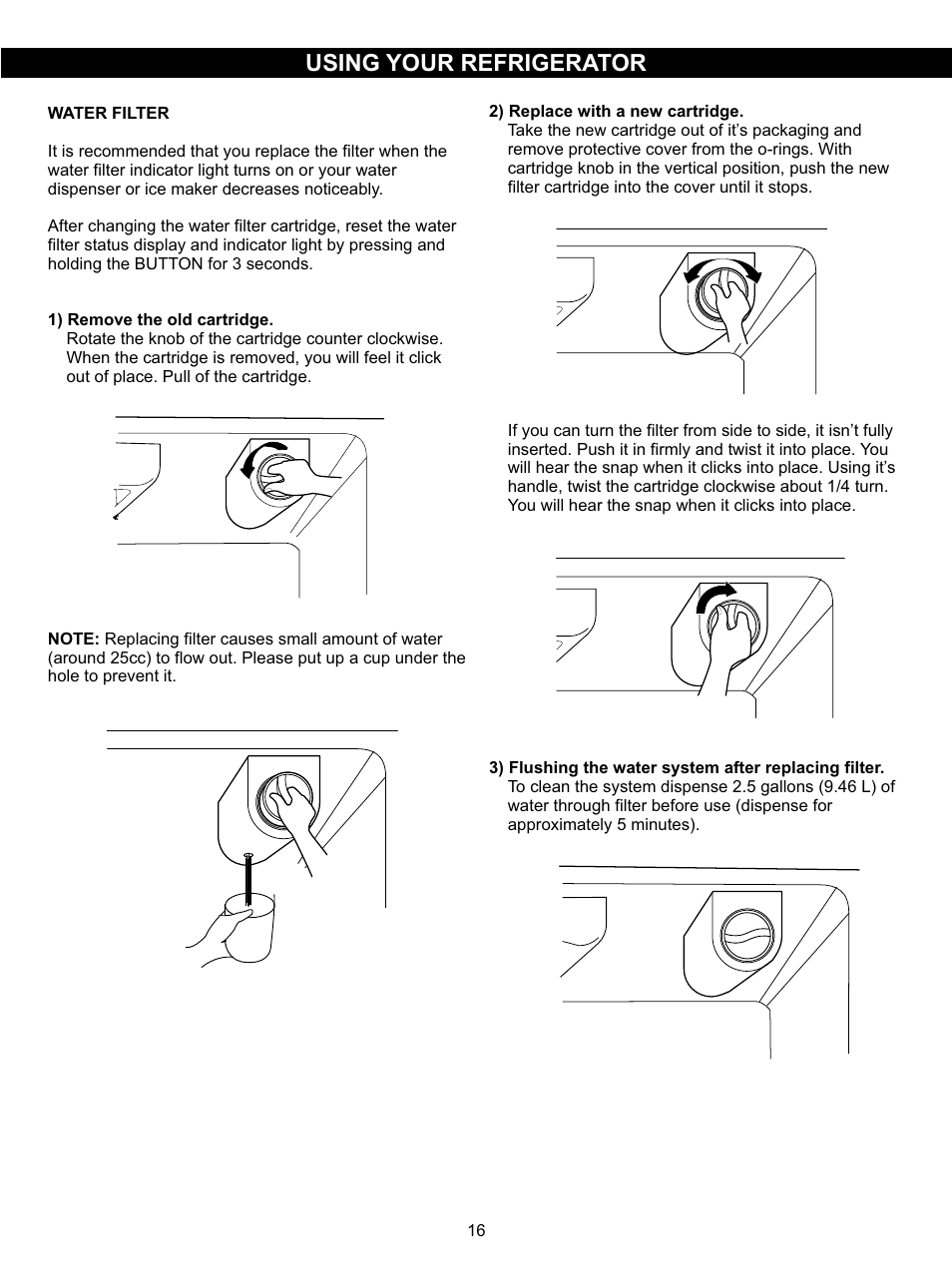 Using your refrigerator | LG LSC27931SW User Manual | Page 16 / 29