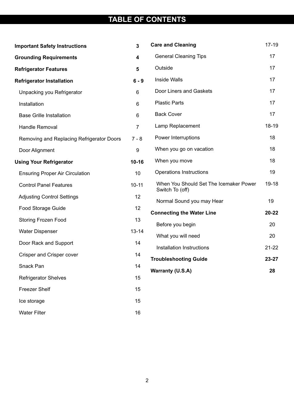 LG LSC27931SW User Manual | Page 2 / 29