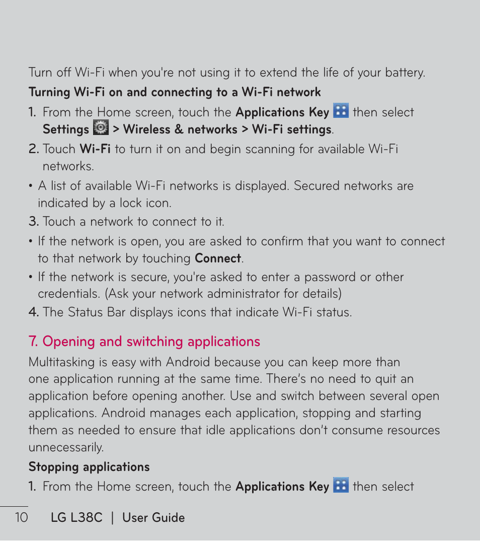 LG LGL38C User Manual | Page 11 / 180