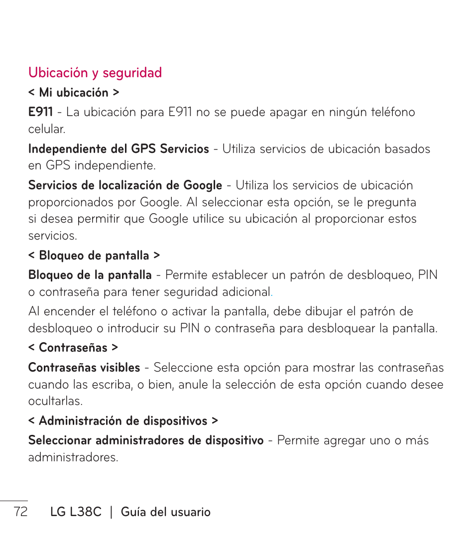 LG LGL38C User Manual | Page 159 / 180