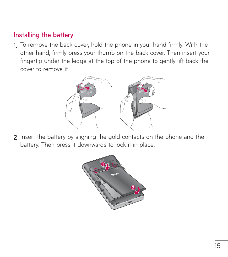 LG LGL38C User Manual | Page 16 / 180