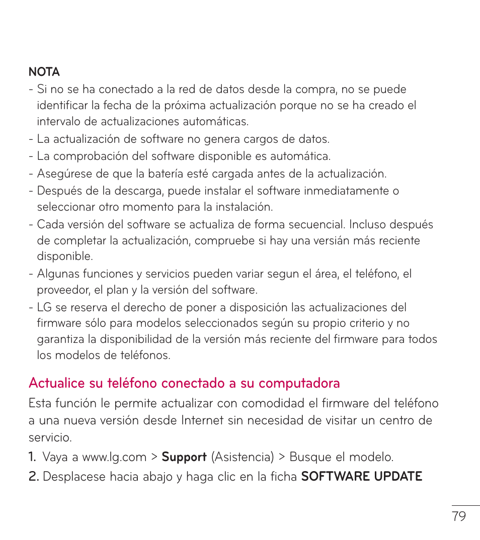 Actualice su teléfono conectado a su computadora | LG LGL38C User Manual | Page 166 / 180