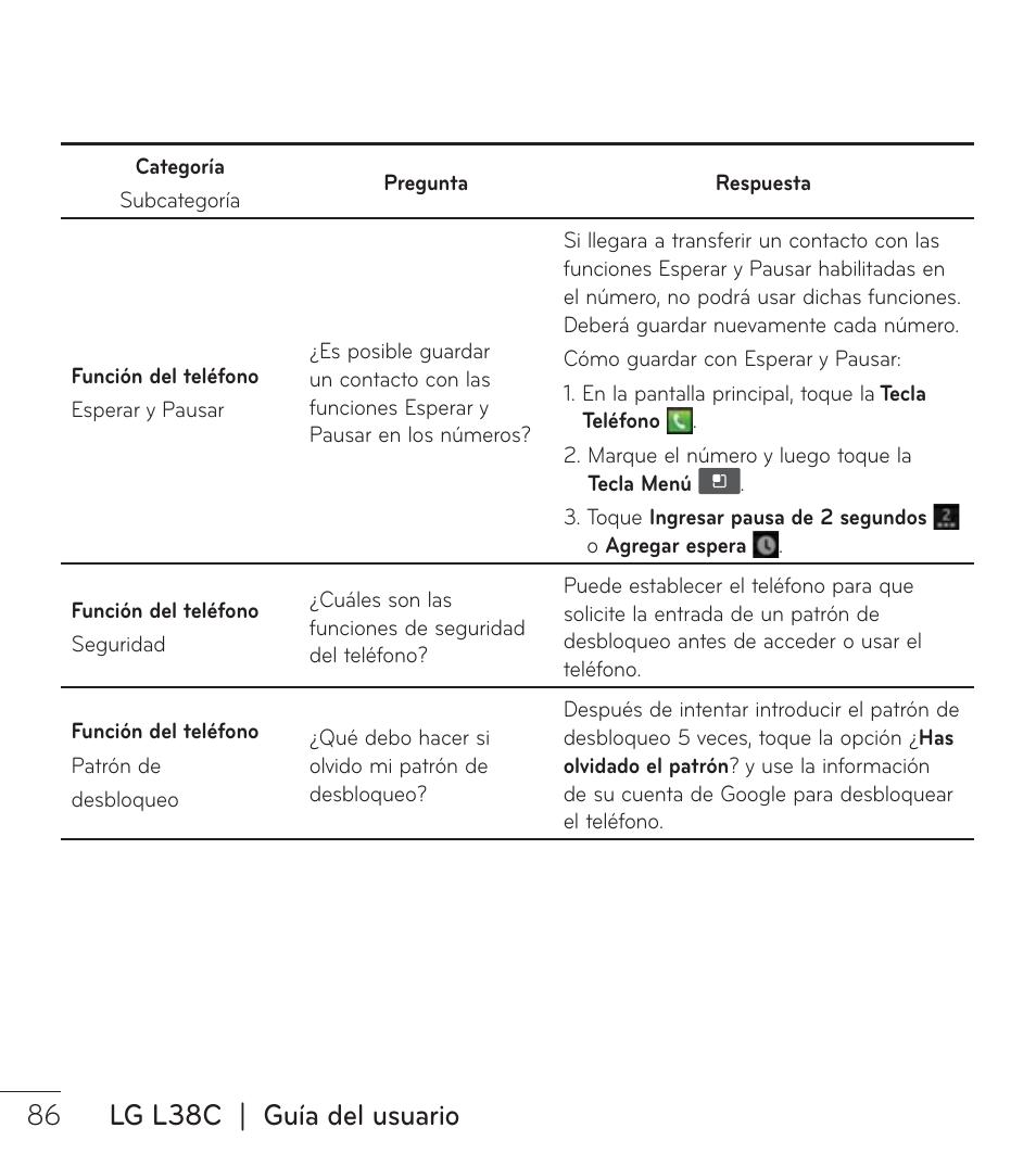 Lg l38c | guía del usuario | LG LGL38C User Manual | Page 173 / 180