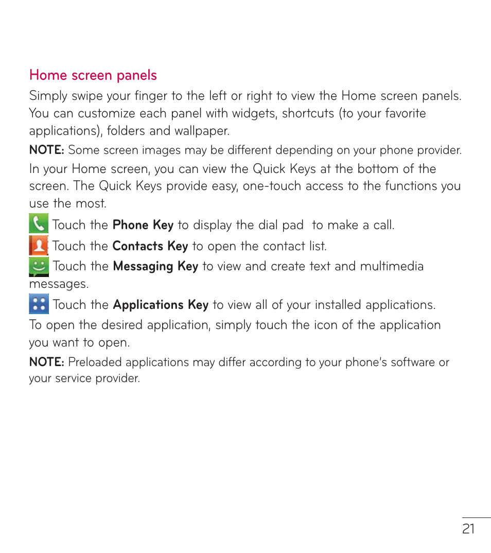 LG LGL38C User Manual | Page 22 / 180