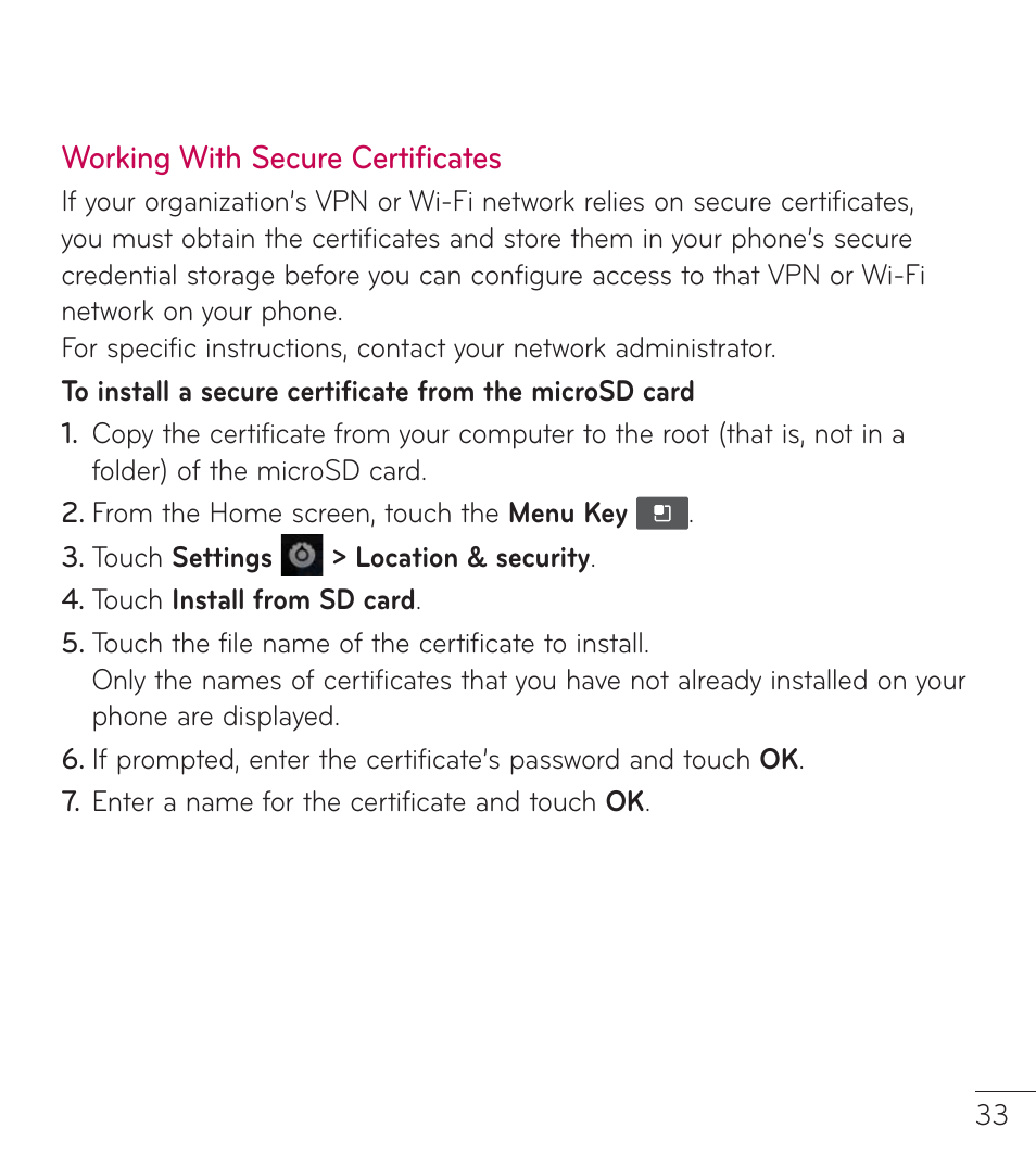 LG LGL38C User Manual | Page 34 / 180