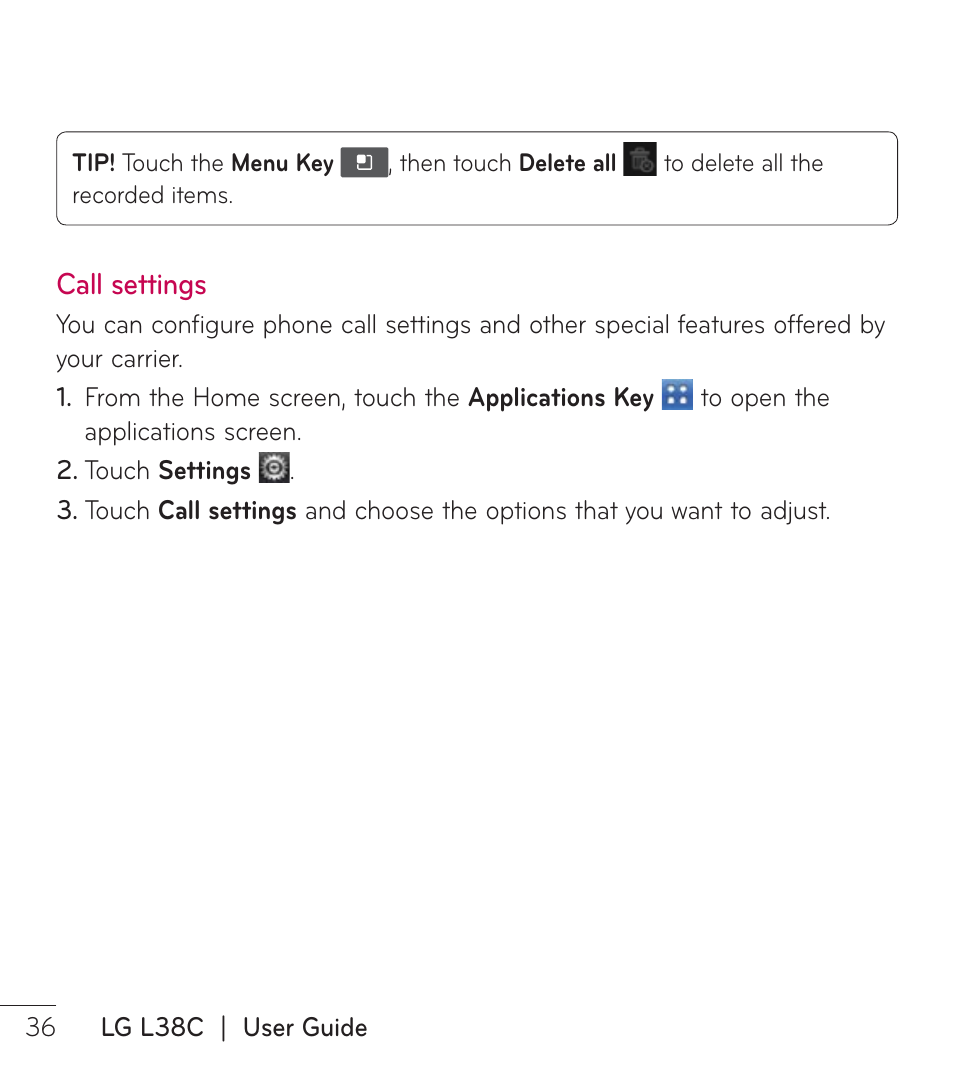 LG LGL38C User Manual | Page 37 / 180