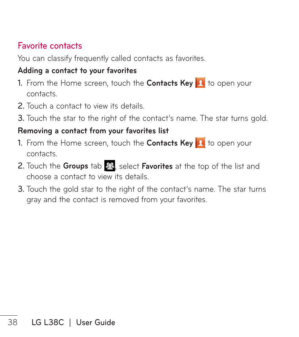 LG LGL38C User Manual | Page 39 / 180
