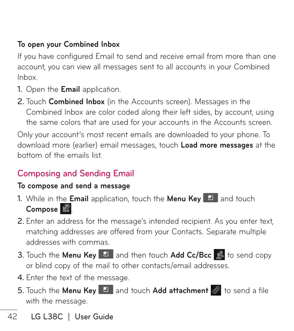LG LGL38C User Manual | Page 43 / 180