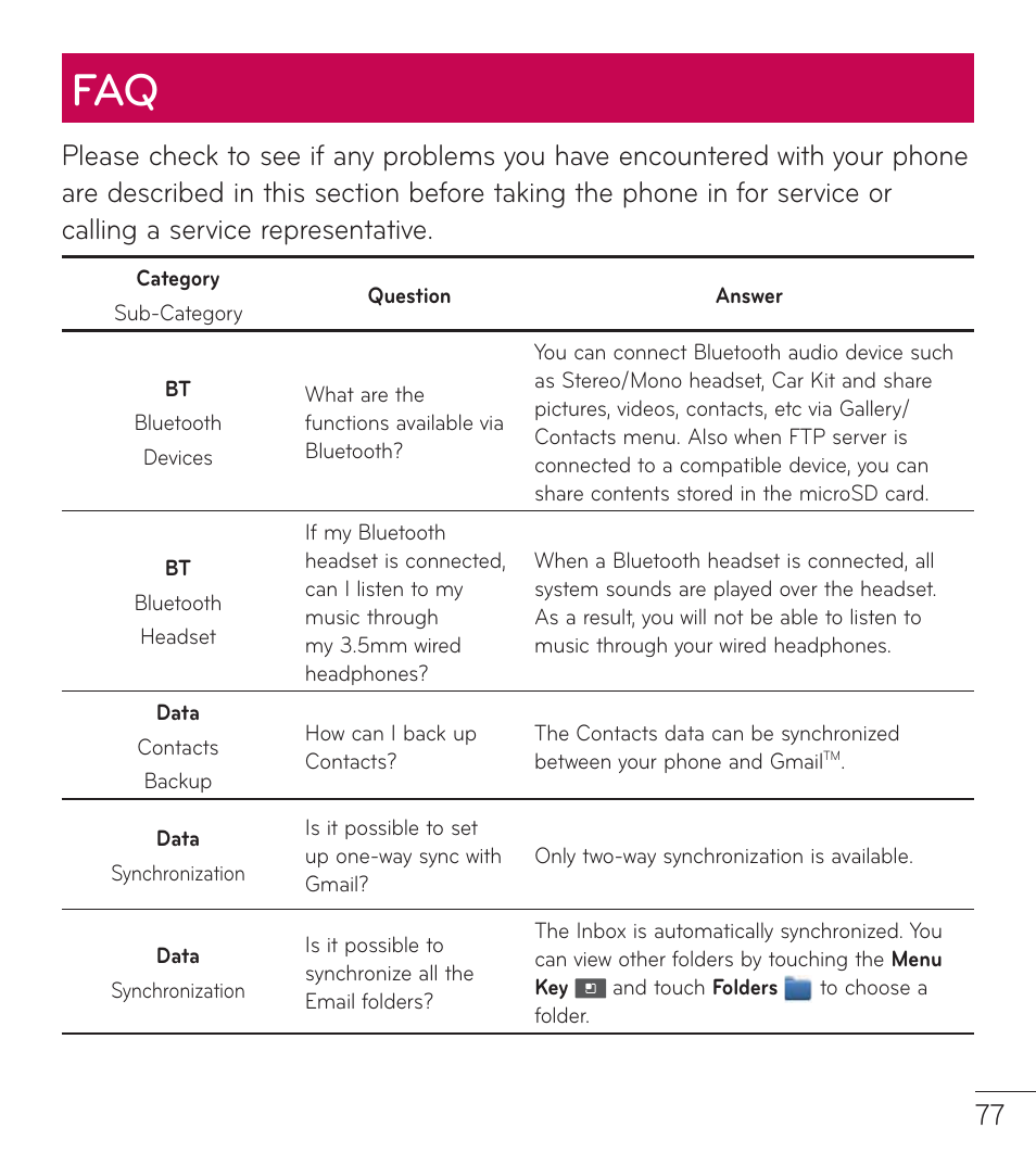 LG LGL38C User Manual | Page 78 / 180