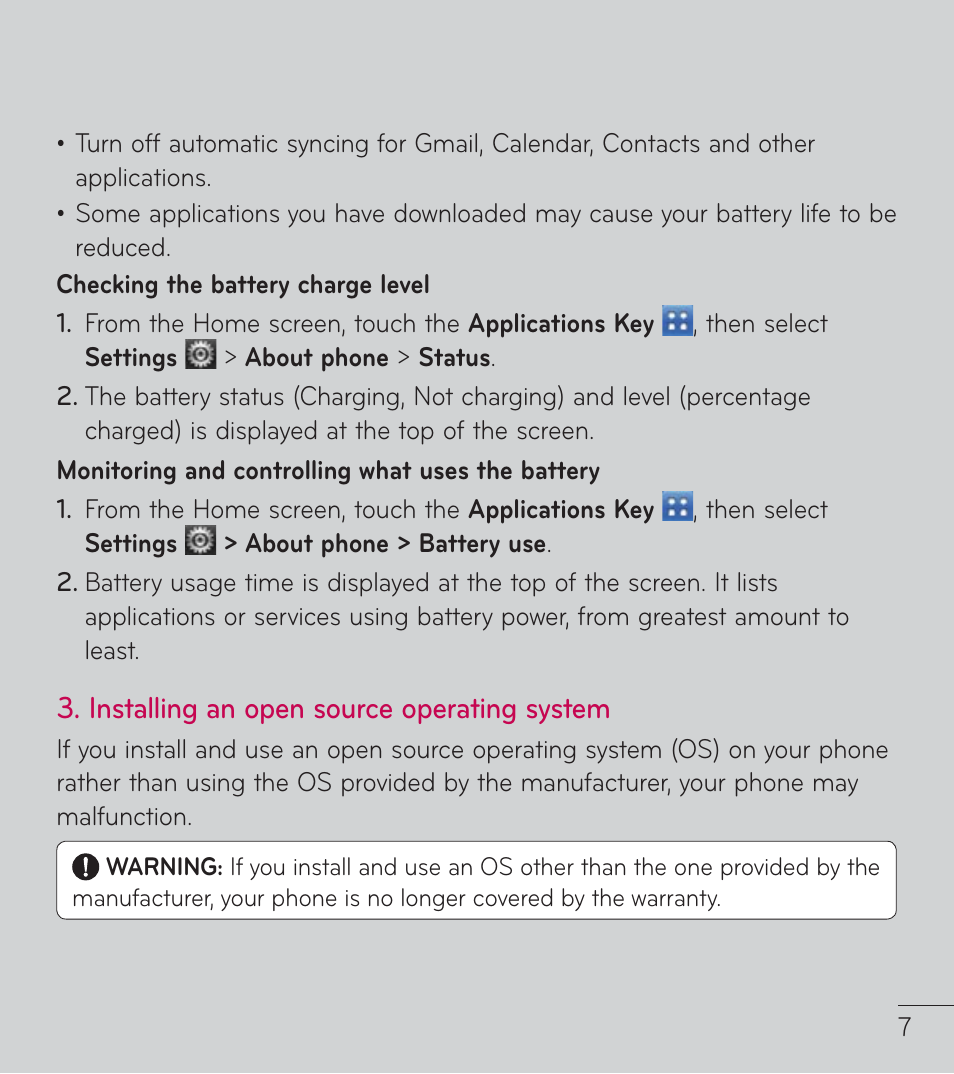 LG LGL38C User Manual | Page 8 / 180