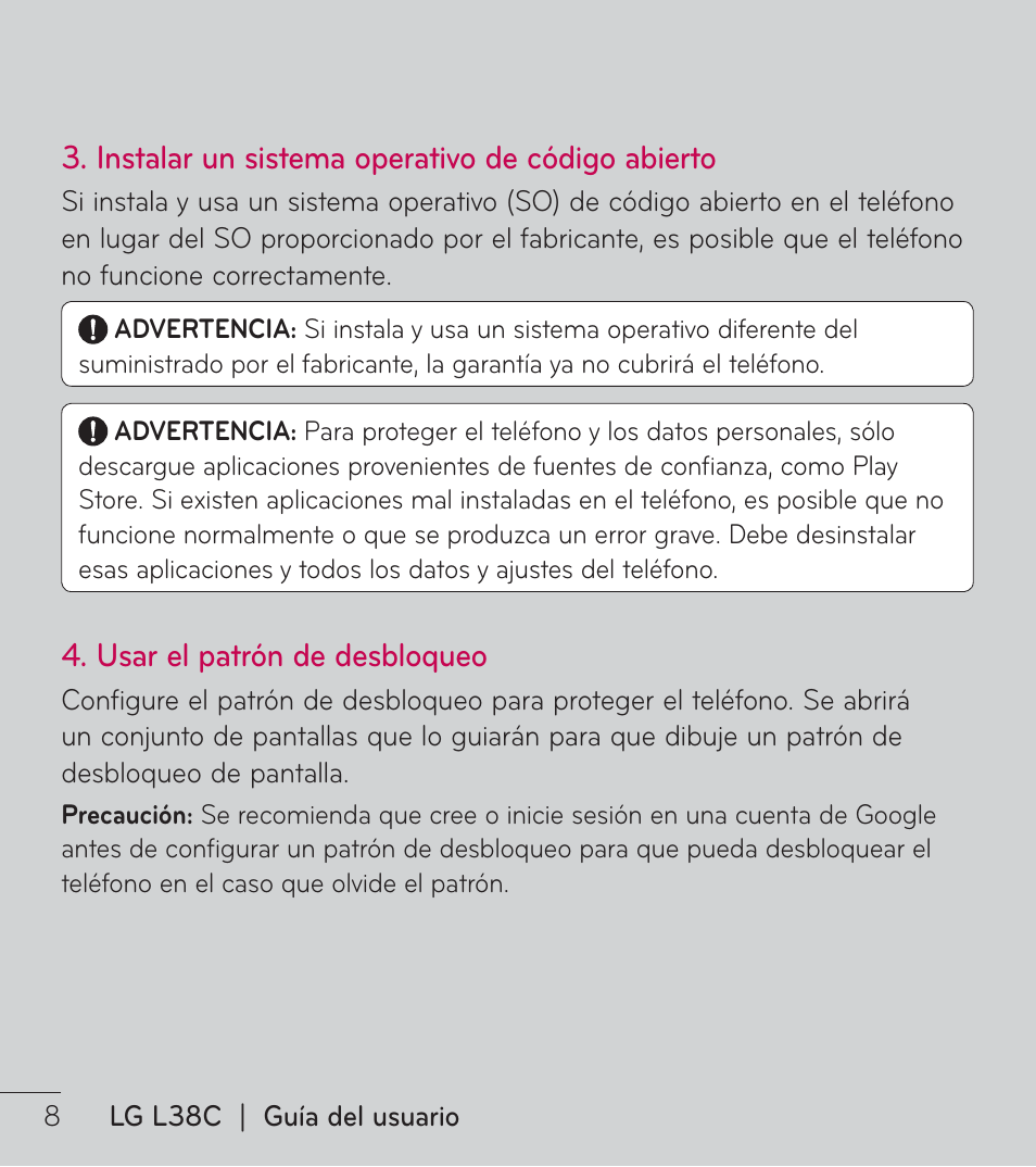 LG LGL38C User Manual | Page 95 / 180
