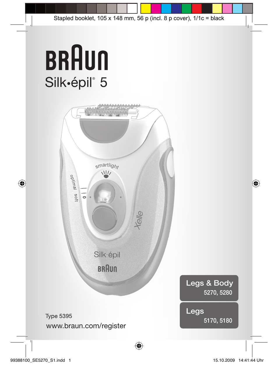 Braun 5180 Silk-épil 5, Legs User Manual | 53 pages