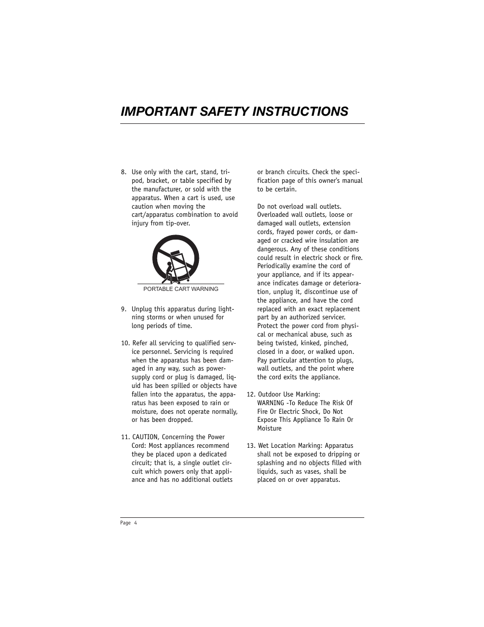 Important safety instructions | LG DU-27FB34C User Manual | Page 4 / 62
