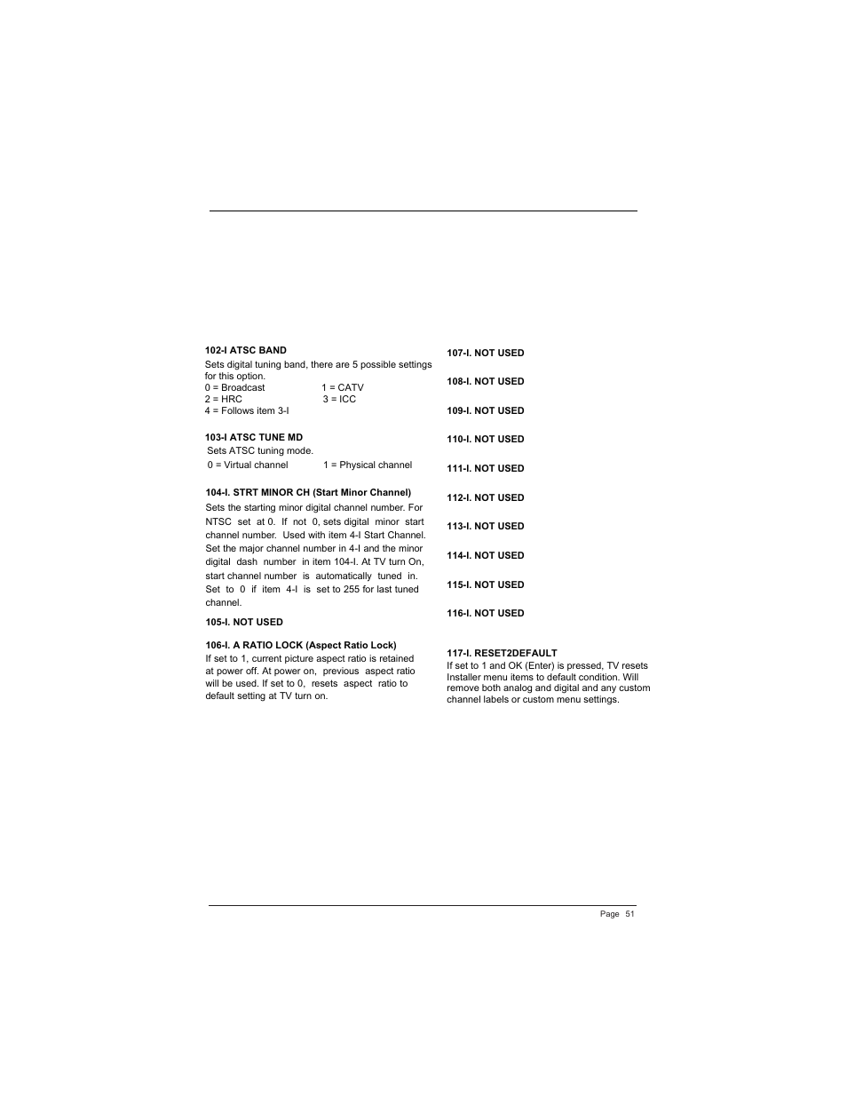 Installer menu | LG DU-27FB34C User Manual | Page 51 / 62