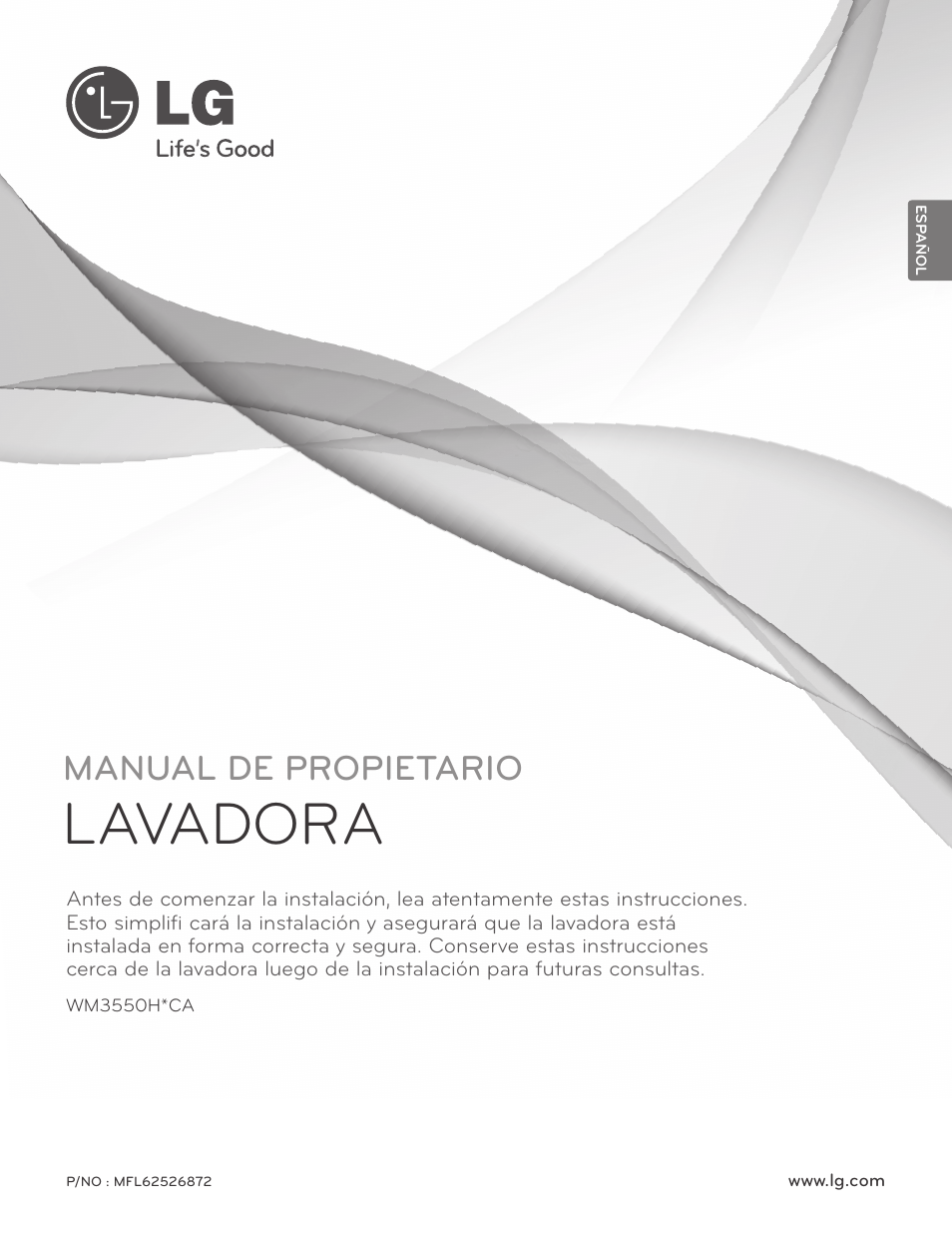 Lavadora, Manual de propietario | LG WM3550HWCA User Manual | Page 41 / 120